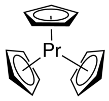 Tris(cyclopentadienyl)praseodymium(III) - CAS:11077-59-1 - PrCp3, Tricyclopentadienylpraseodymium, Praseodymium(3+) cyclopenta-1,3-diene, Tris(?5-2,4-cyclopentadien-1-yl)praseodymium